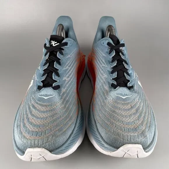 Hoka One One Mach 5 Men's Size 8.5 D Blue Orange Running Shoes Athletic Sneakers